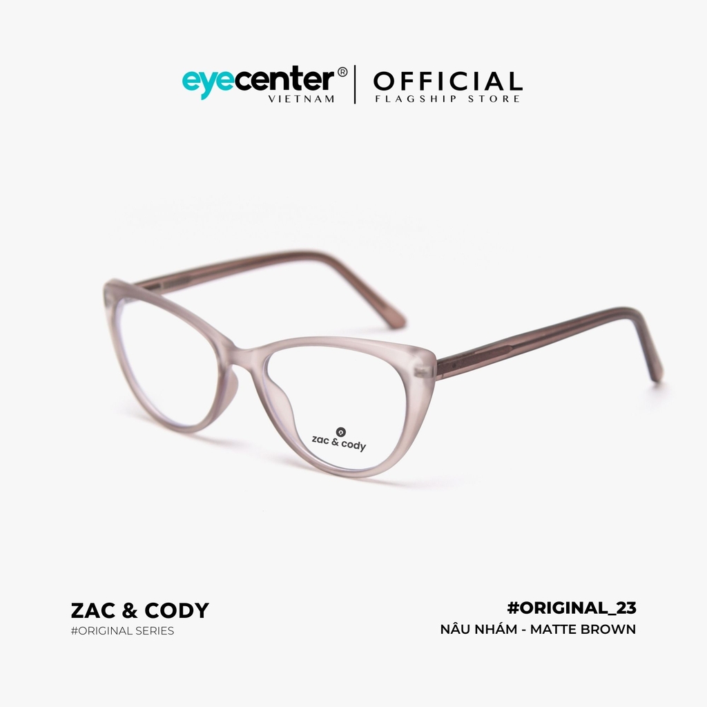 [B23] Gọng kính chính hãng ZAC & CODY dáng mắt mèo lõi thép chống gãy cao cấp original.23 ZC P8013 by Eye Center Vietnam