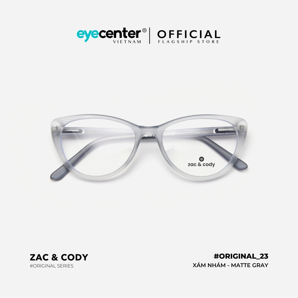 [B23] Gọng kính chính hãng ZAC & CODY dáng mắt mèo lõi thép chống gãy cao cấp original.23 ZC P8013 by Eye Center Vietnam