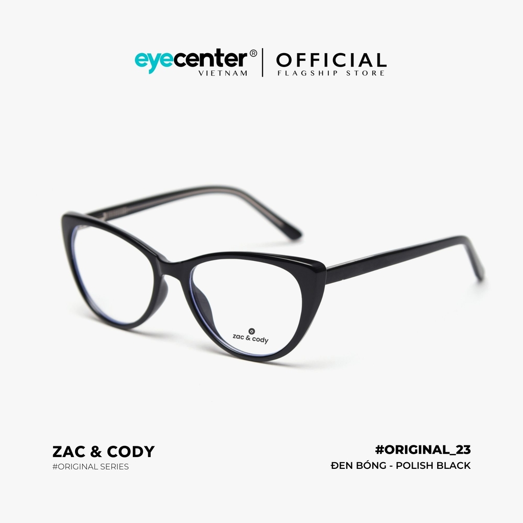 [B23] Gọng kính chính hãng ZAC & CODY dáng mắt mèo lõi thép chống gãy cao cấp original.23 ZC P8013 by Eye Center Vietnam