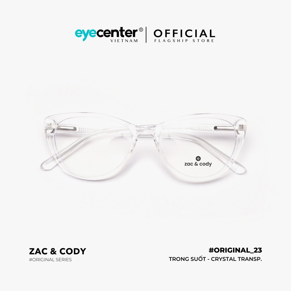 [B23] Gọng kính chính hãng ZAC & CODY dáng mắt mèo lõi thép chống gãy cao cấp original.23 ZC P8013 by Eye Center Vietnam