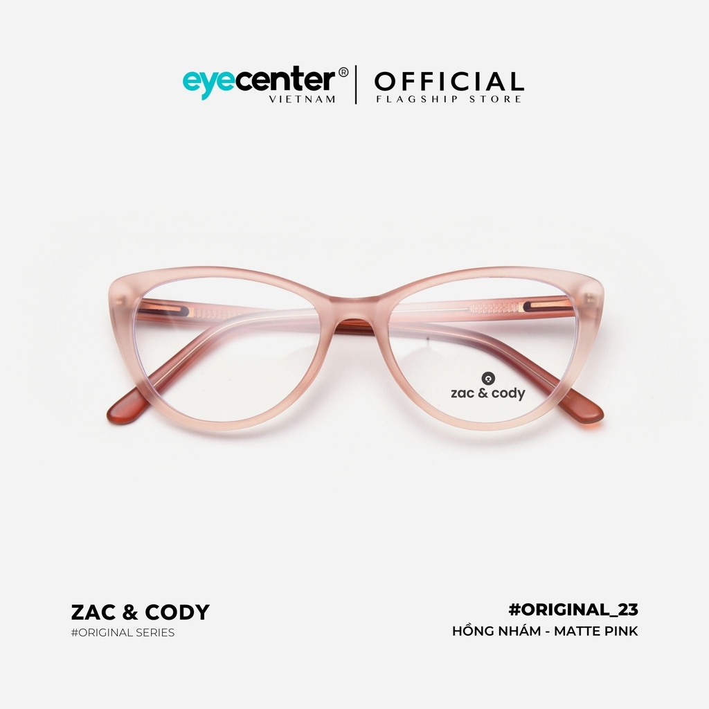 [B23] Gọng kính chính hãng ZAC & CODY dáng mắt mèo lõi thép chống gãy cao cấp original.23 ZC P8013 by Eye Center Vietnam