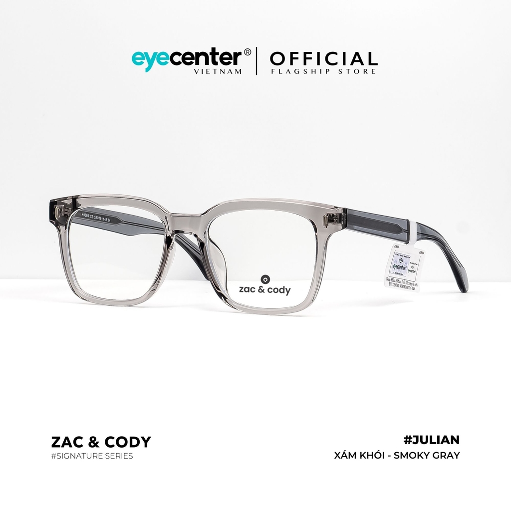 [A4] Gọng kính cận nam nữ Julian chính hãng ZAC & CODY lõi thép chống gãy ZC K9069 A4 by Eye Center Vietnam