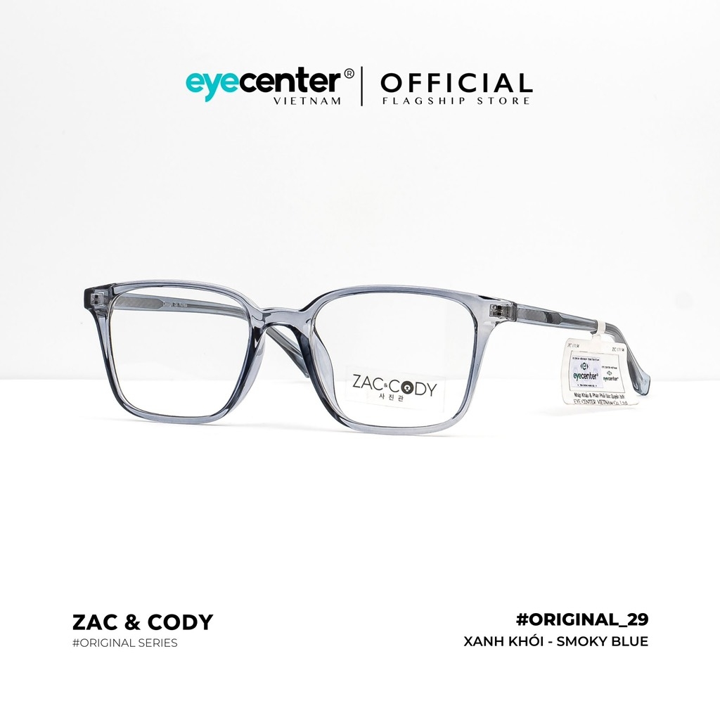[B29] [17134-7110] Gọng kính cận nam nữ  chính hãng ZAC & CODY lõi thép chống gãy  original.29  ZC TR17134 by Eye Center Vietnam