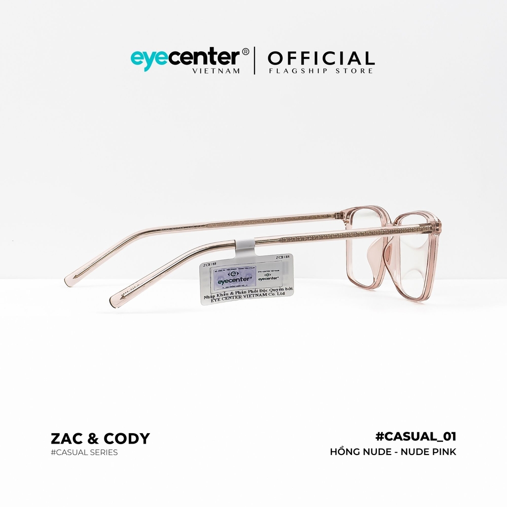 [C01][8188-7008] Gọng kính cận nam nữ chính hãng ZAC & CODY lõi thép chống gãy nhiều màu casual.01 by Eye Center Vietnam