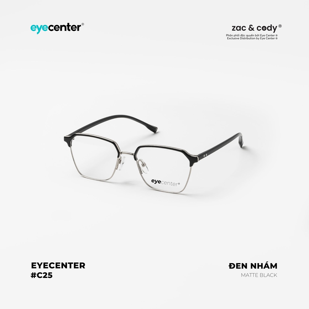 [C25]Gọng kính cận nam nữ chính hãng EYECENTER nhựa phối kim loại EC6328 by Eye Center Vietnam