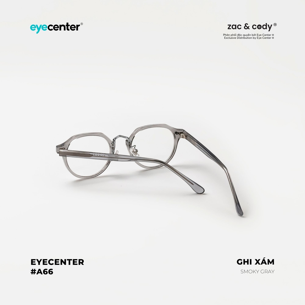 [A66] Gọng kính cận nam nữ chính hãng ZAC&CODY lõi thép chống gãy cao cấp ZC K9071  by Eye Center Vietnam