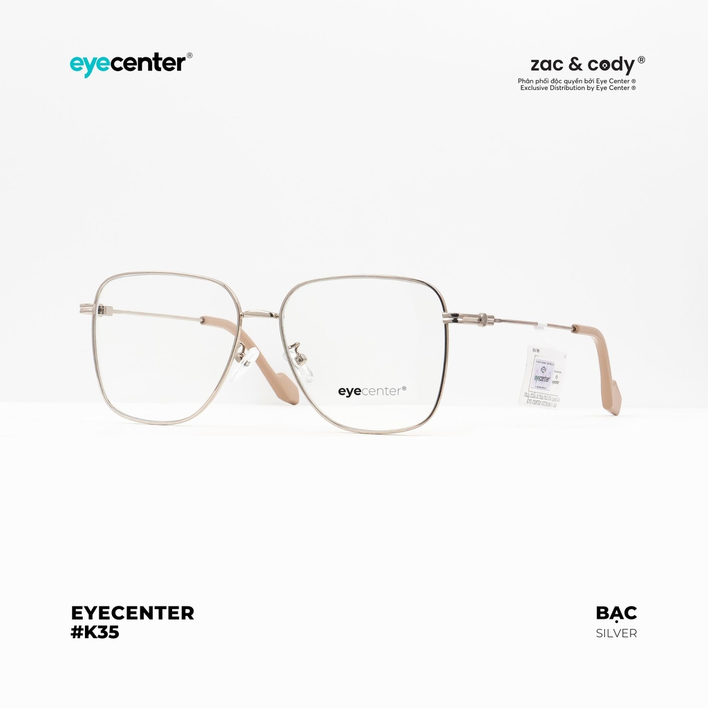 [K35]Gọng kính cận nữ chính hãng EYECENTER kim loại chống gỉ nhiều màu EK 708 by Eye Center Vietnam
