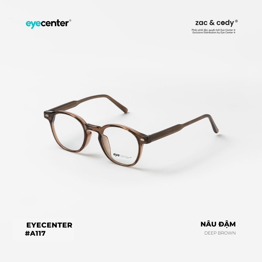 [A117] Gọng kính cận chính hãng ZAC & CODY lõi thép chống gãy 2236 by Eye Center Vietnam