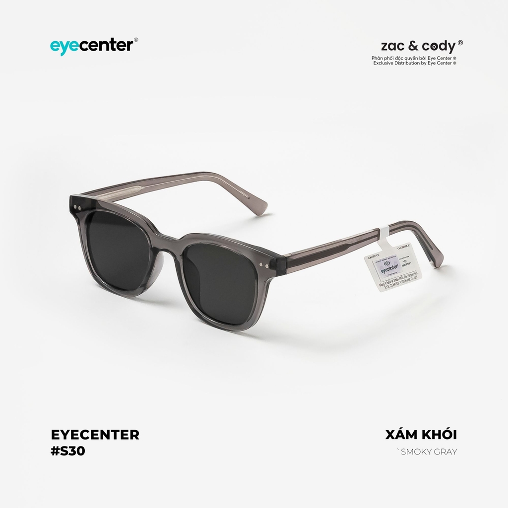 [S30] [GLASSHOLIC- WILSON] [1005-H135] Kính mát Crystal UV chính hãng ZAC & CODY nhiều màu 1005 by Eye Center Vietnam