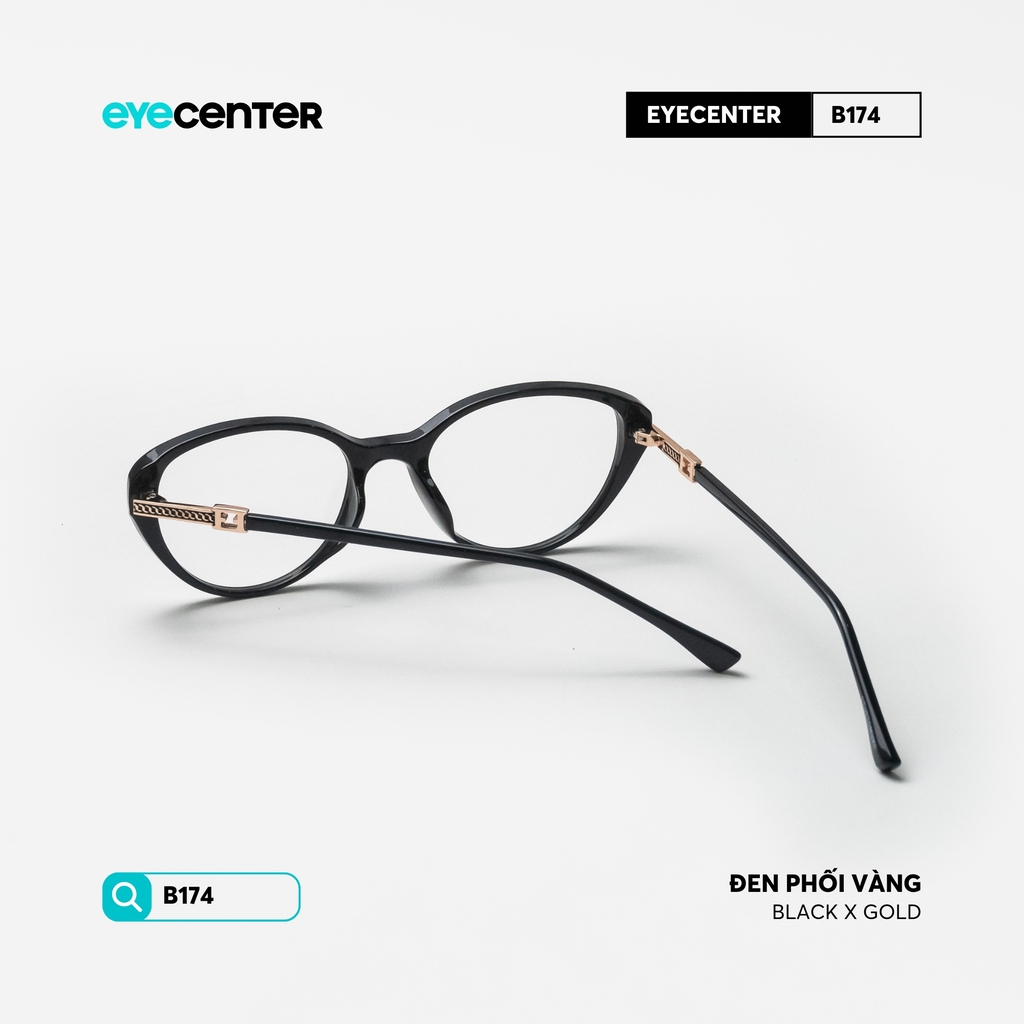 [B174] Gọng kính cận mắt mèo nữ chất liệu nhựa phối kim loại chống gỉ by Eye Center Vietnam
