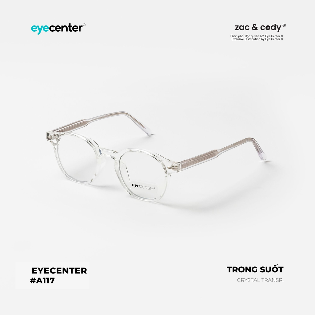 [A117] Gọng kính cận chính hãng ZAC & CODY lõi thép chống gãy 2236 by Eye Center Vietnam