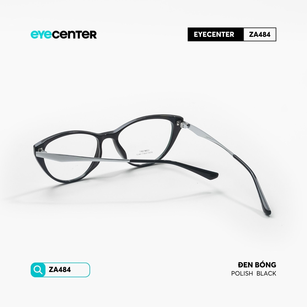 [ZA484] Gọng kính cận mắt mèo nữ chất liệu nhựa phối kim loại chống gỉ by Eye Center Vietnam