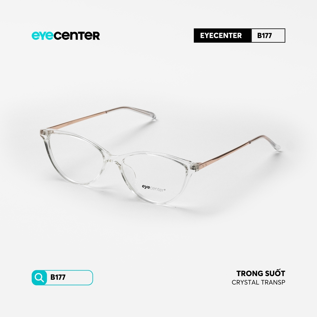 [B177] Gọng kính cận nữ mắt mèo chất liệu nhựa phối kim loại chống gỉ by Eye Center Vietnam
