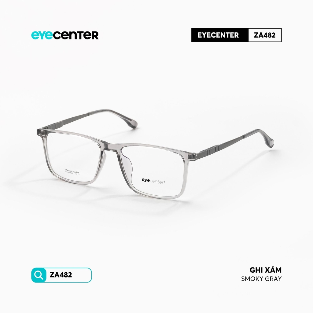 [ZA482] Gọng kính cận nam nữ chất liệu nhựa phối Titanium chống gỉ siêu nhẹ by Eye Center Vietnam