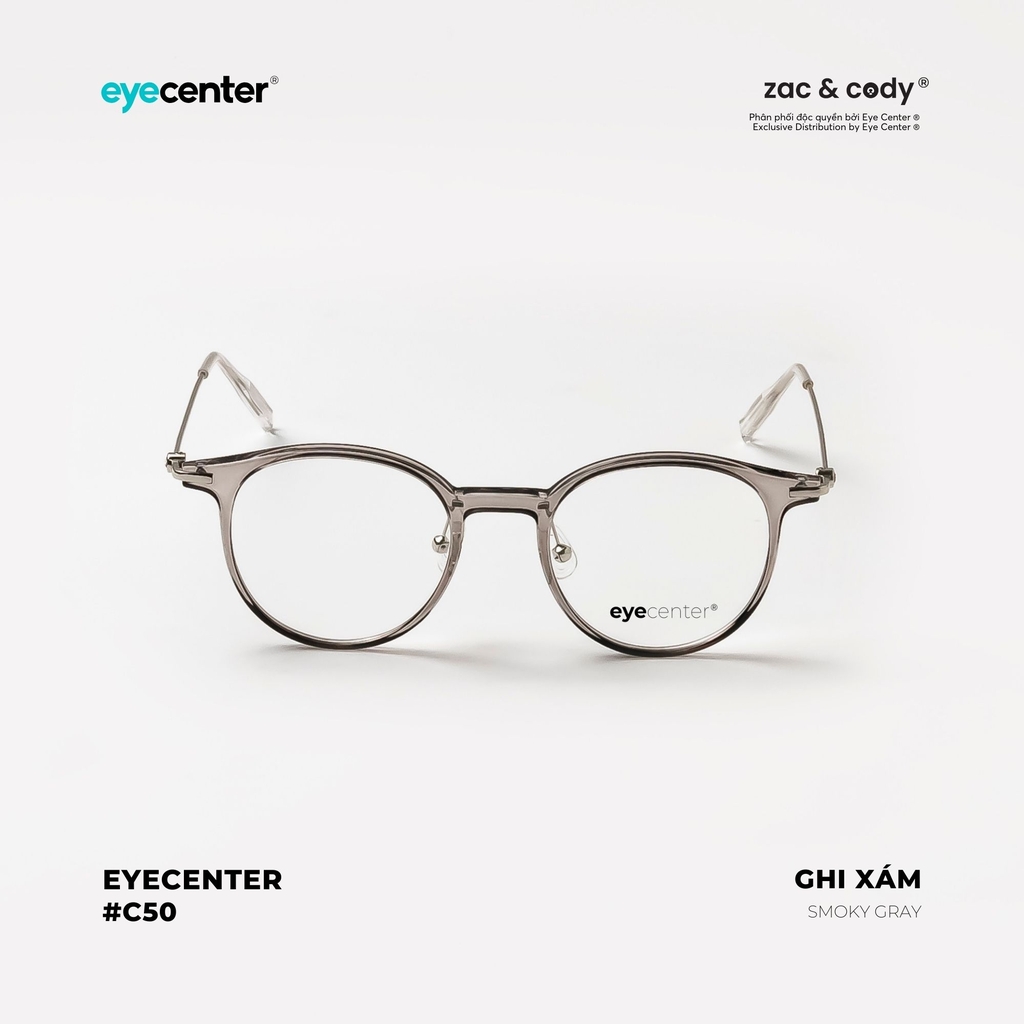 [C50] Gọng kính cận nam nữ chính hãng EYECENTER nhựa phối kim loại 83098 - 2276 by Eye Center Vietnam