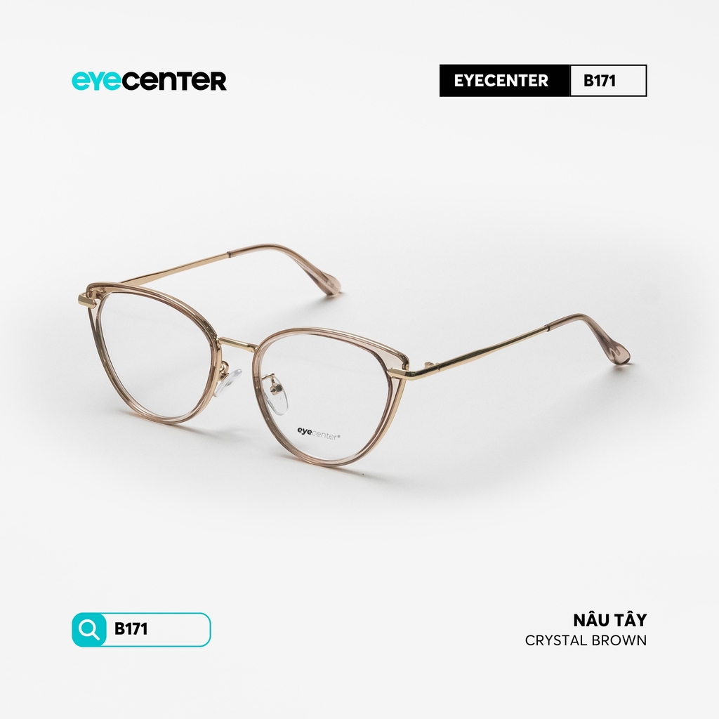 [B171] Gọng kính cận mắt mèo nữ chất liệu nhựa phối kim loại chống gỉ by Eye Center Vietnam