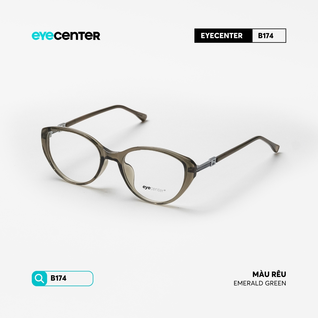 [B174] Gọng kính cận mắt mèo nữ chất liệu nhựa phối kim loại chống gỉ by Eye Center Vietnam