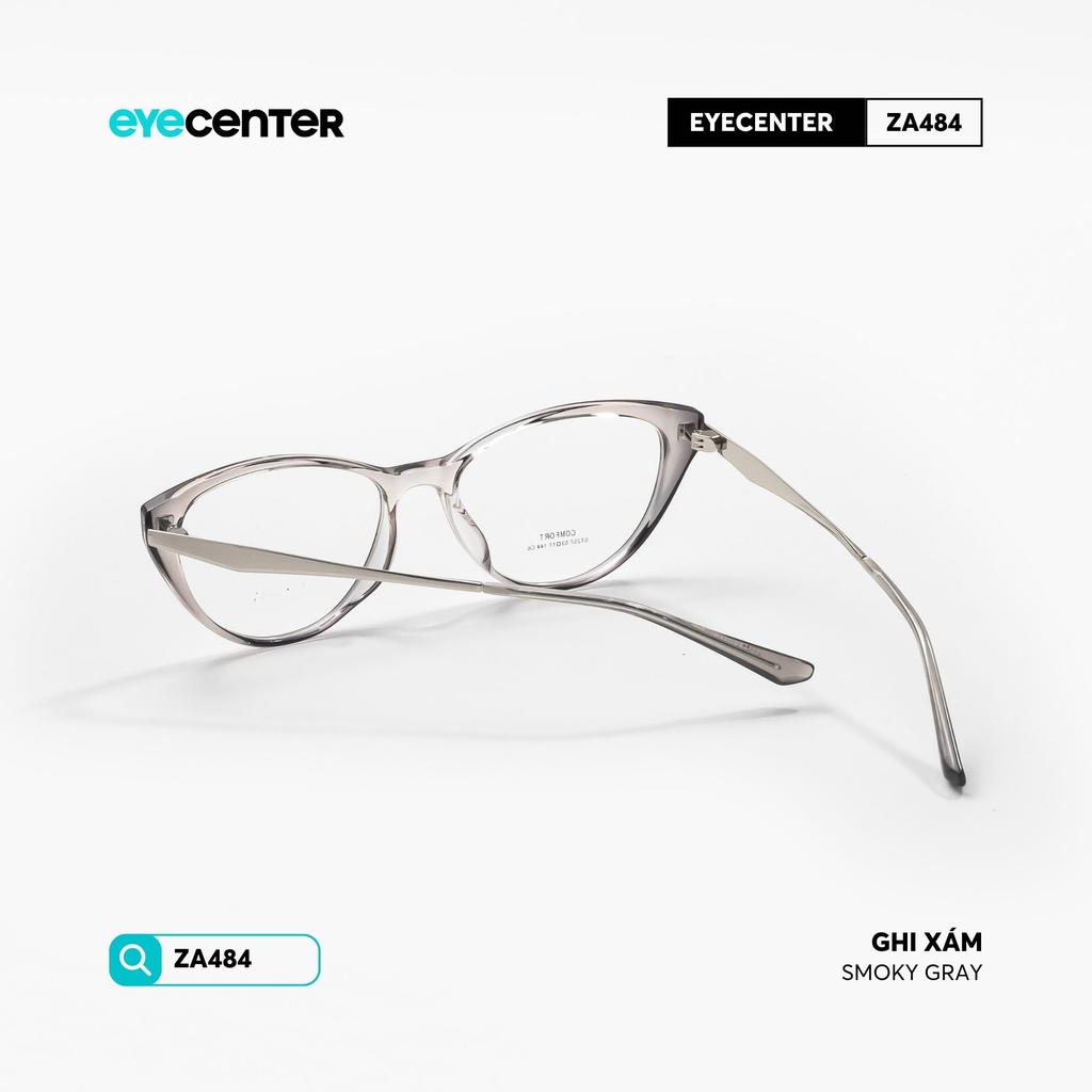 [ZA484] Gọng kính cận mắt mèo nữ chất liệu nhựa phối kim loại chống gỉ by Eye Center Vietnam