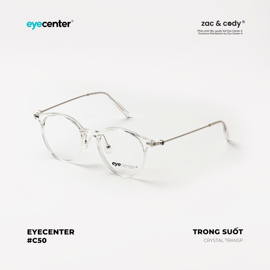 [C50] Gọng kính cận nam nữ chính hãng EYECENTER nhựa phối kim loại 83098 - 2276 by Eye Center Vietnam