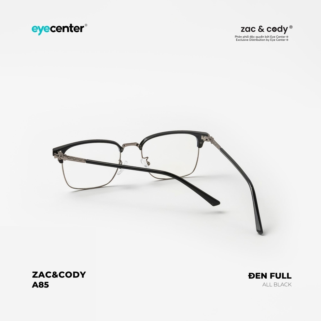 [A85] Gọng kính cận nam nữ chính hãng ZAC & CODY nhựa phối kim loại 16173 by Eye Center Vietnam