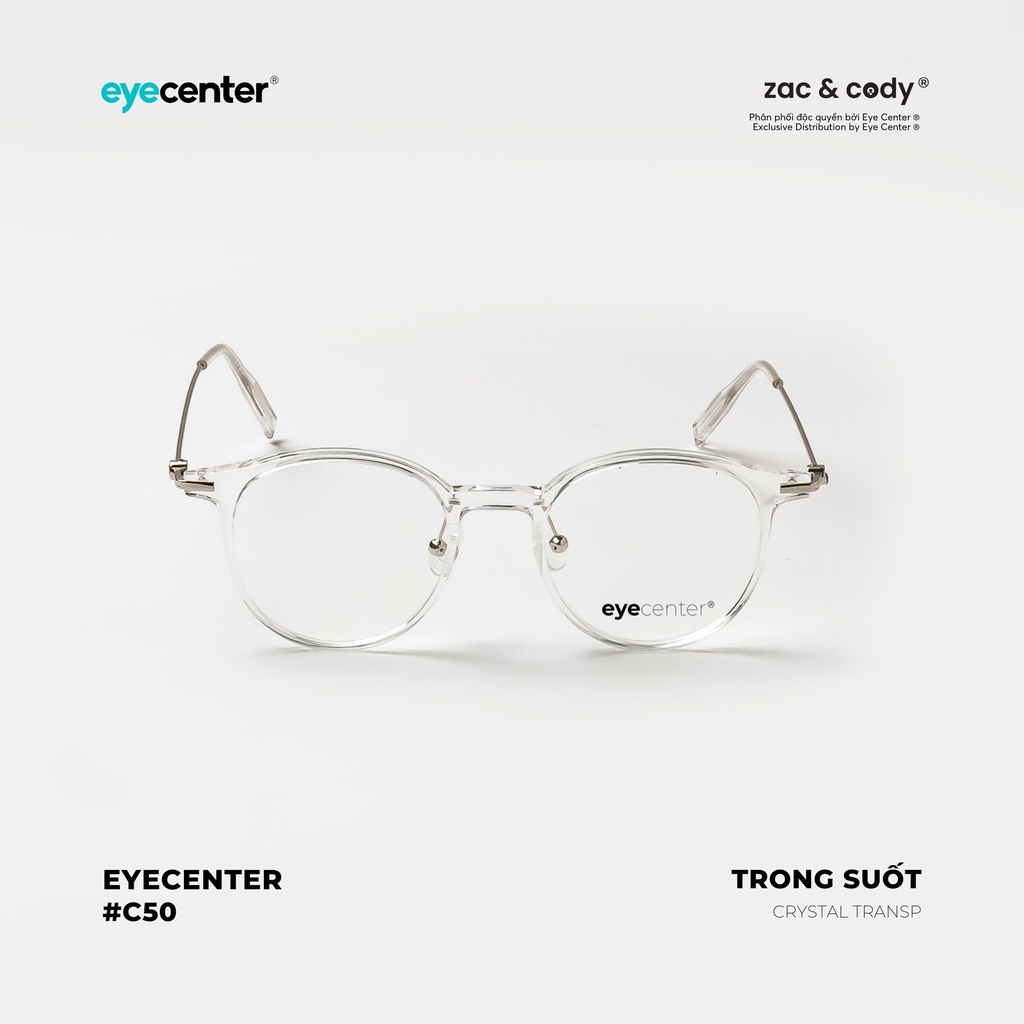 [C50] Gọng kính cận nam nữ chính hãng EYECENTER nhựa phối kim loại 83098 - 2276 by Eye Center Vietnam