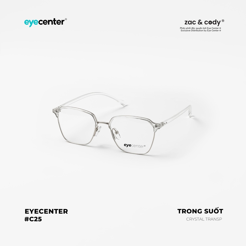 [C25]Gọng kính cận nam nữ chính hãng EYECENTER nhựa phối kim loại EC6328 by Eye Center Vietnam
