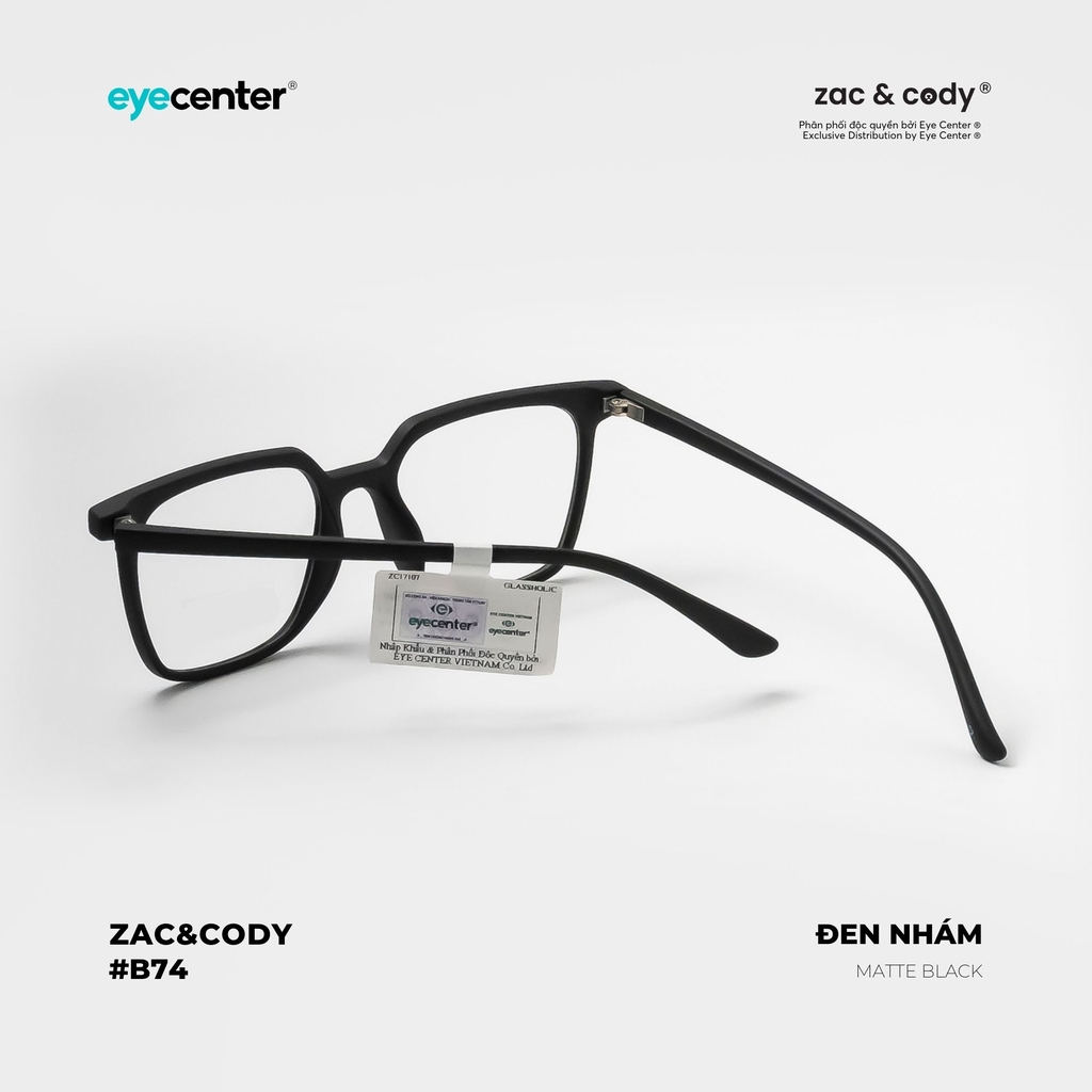 [B74] Gọng kính cận nam nữ chính hãng ZAC & CODY nhựa dẻo chống gãy cao cấp ZC TR17107  by Eye Center Vietnam