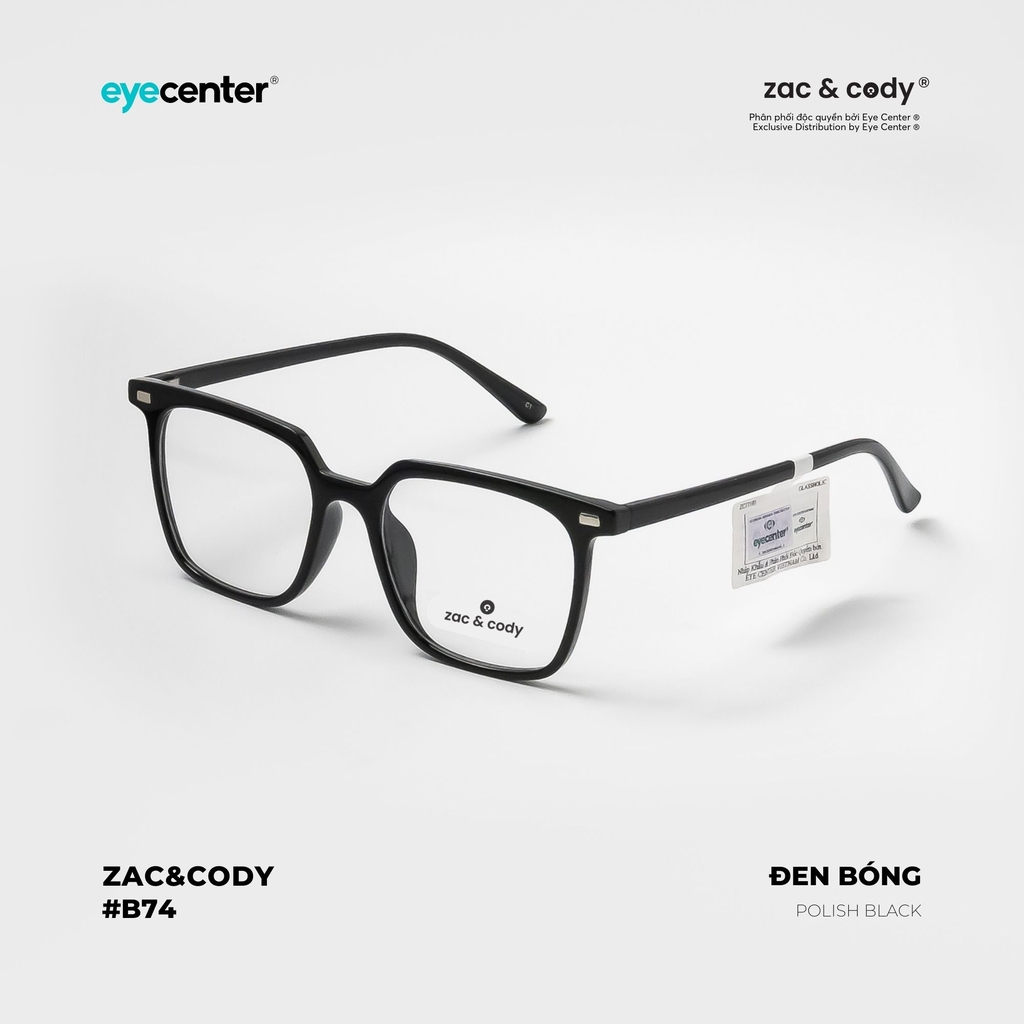 [B74] Gọng kính cận nam nữ chính hãng ZAC & CODY nhựa dẻo chống gãy cao cấp ZC TR17107  by Eye Center Vietnam