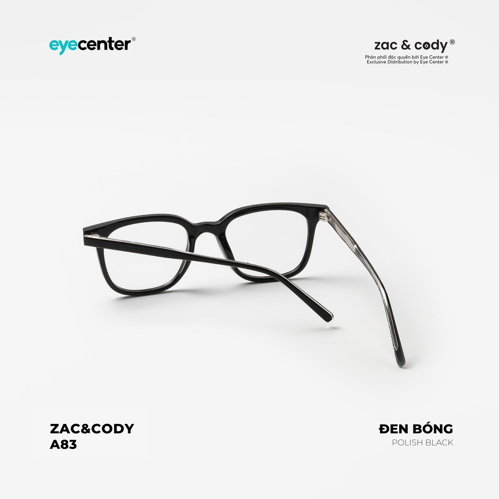 [A83] Gọng kính cận chính hãng ZAC & CODY lõi thép chống gãy 72022 by Eye Center Vietnam
