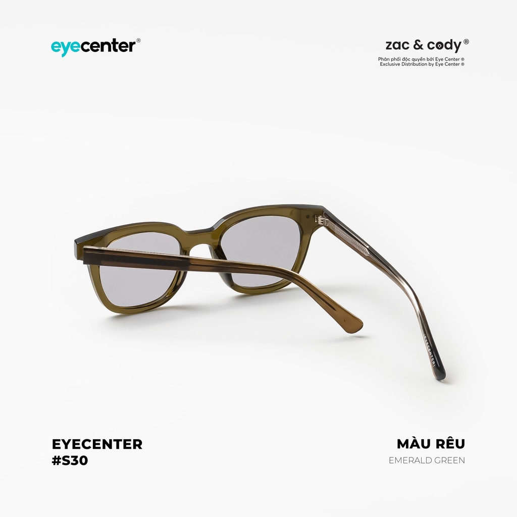[S30] [GLASSHOLIC- WILSON] [1005-H135] Kính mát Crystal UV chính hãng ZAC & CODY nhiều màu 1005 by Eye Center Vietnam