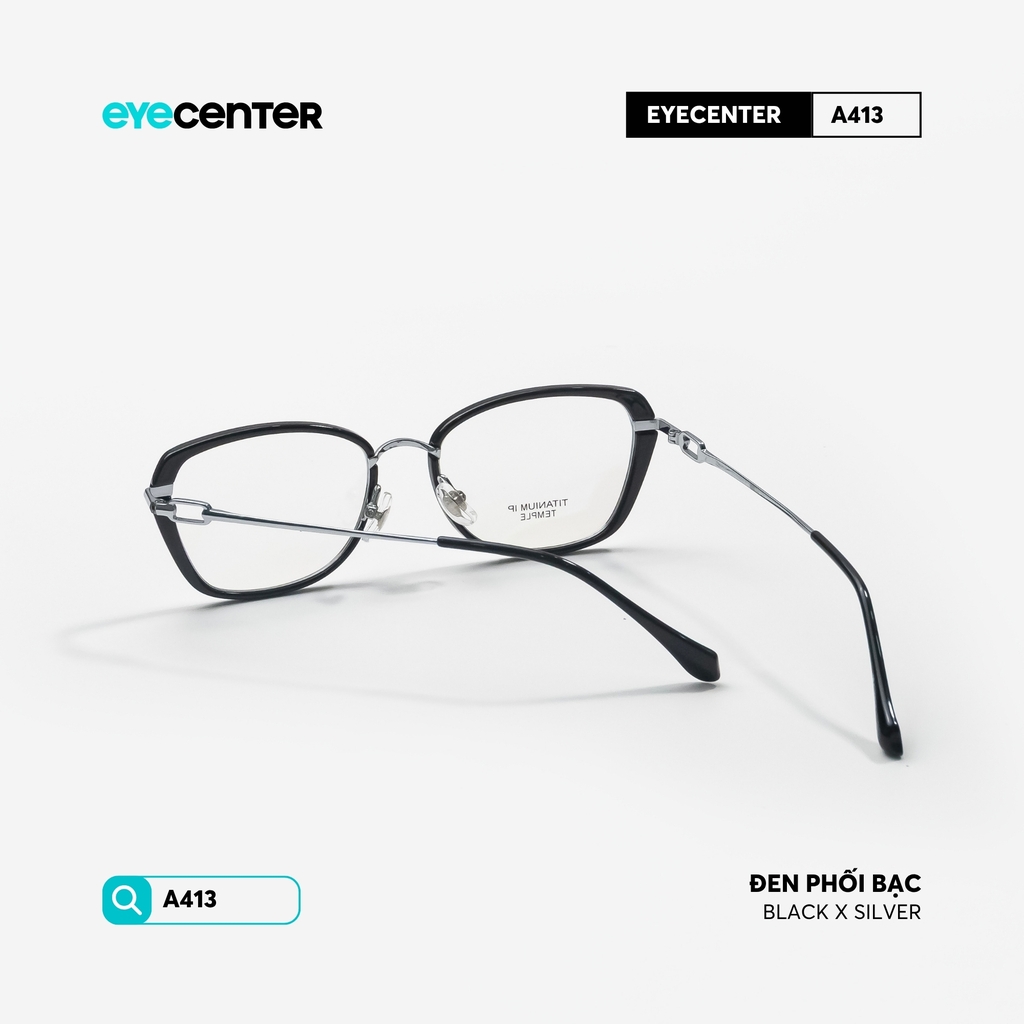 [VA413] Gọng kính cận mắt mèo nữ chất liệu nhựa phối kim loại chống gỉ by Eye Center Vietnam