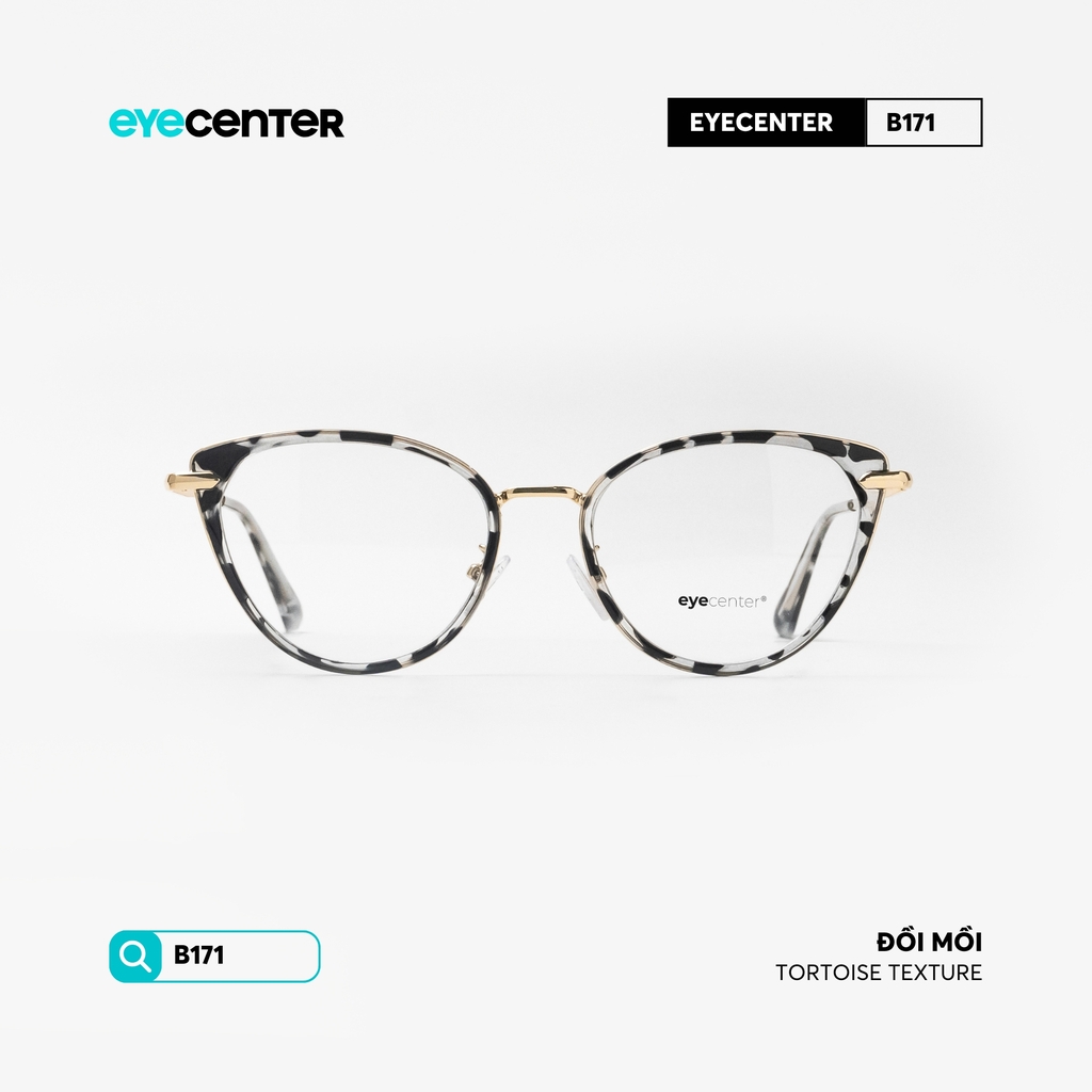 [B171] Gọng kính cận mắt mèo nữ chất liệu nhựa phối kim loại chống gỉ by Eye Center Vietnam
