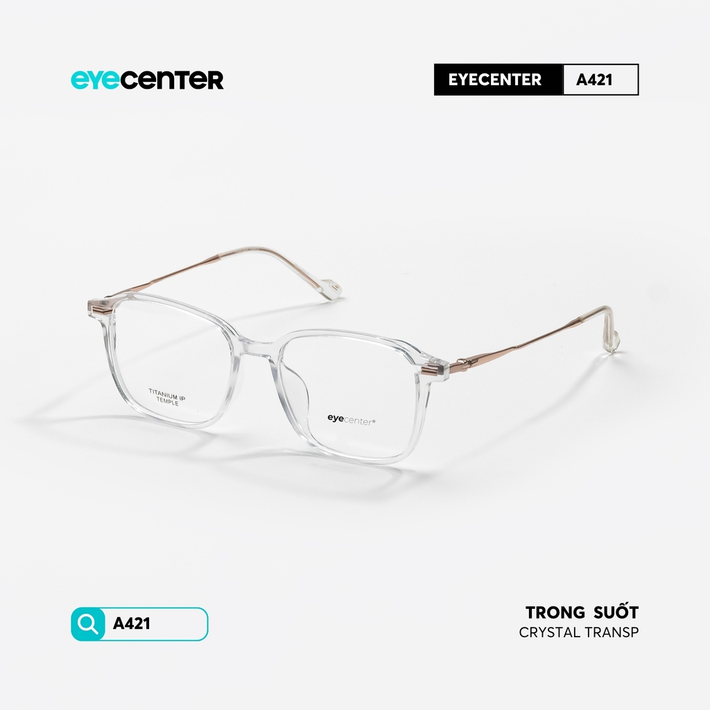 [VA420] Gọng kính cận nam nữ chất liệu nhựa phối Titanium siêu nhẹ chống gỉ by Eye Center Vietnam
