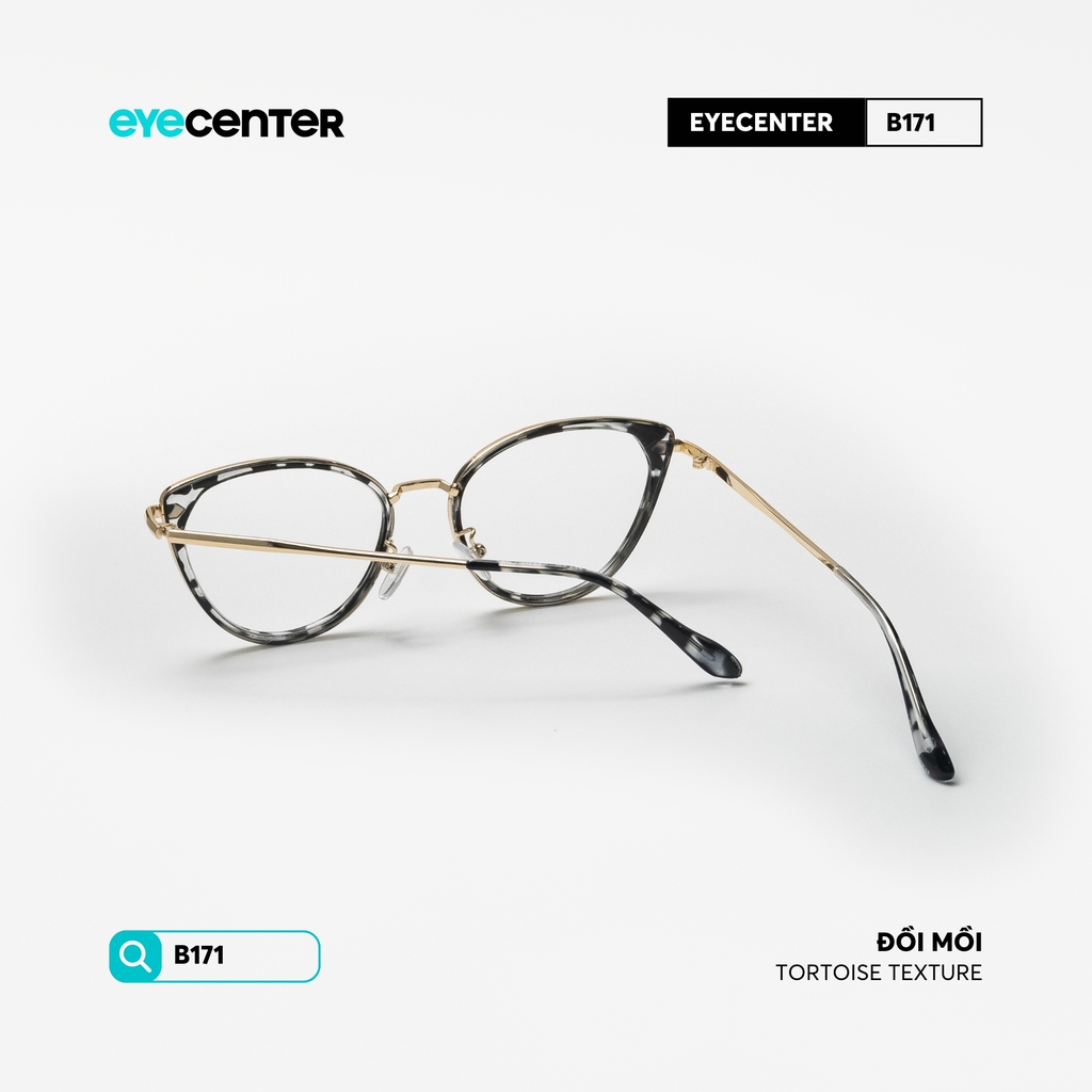 [B171] Gọng kính cận mắt mèo nữ chất liệu nhựa phối kim loại chống gỉ by Eye Center Vietnam