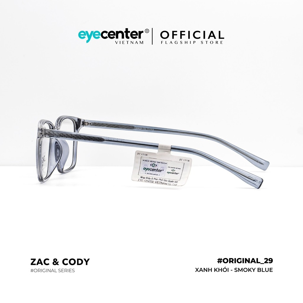 [B29] [17134-7110] Gọng kính cận nam nữ  chính hãng ZAC & CODY lõi thép chống gãy  original.29  ZC TR17134 by Eye Center Vietnam