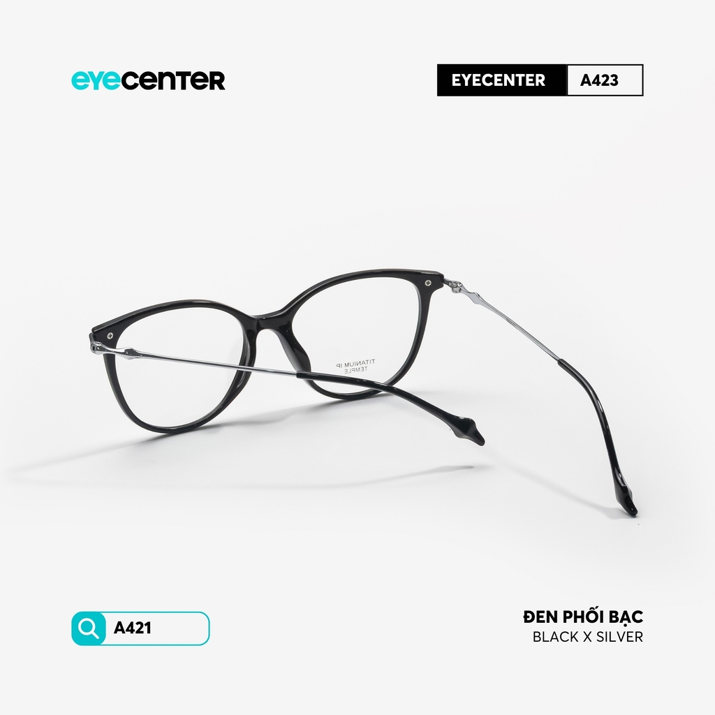 [VA423] Gọng kính cận mắt mèo nữ chất liệu nhựa phối kim loại chống gỉ by Eye Center Vietnam