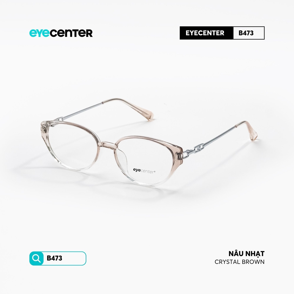 [B473] Gọng kính cận mắt mèo nữ chất liệu nhựa phối kim loại chống gỉ by Eye Center Vietnam