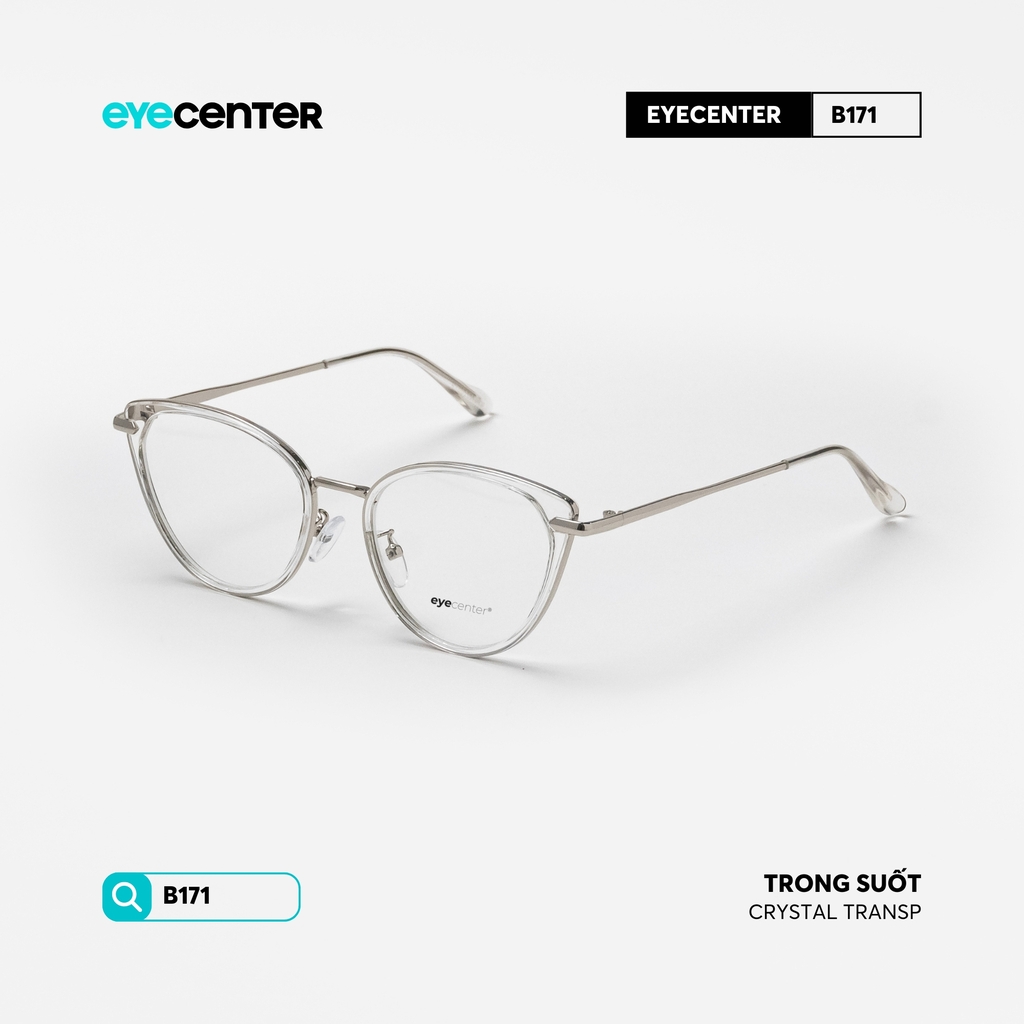 [B171] Gọng kính cận mắt mèo nữ chất liệu nhựa phối kim loại chống gỉ by Eye Center Vietnam