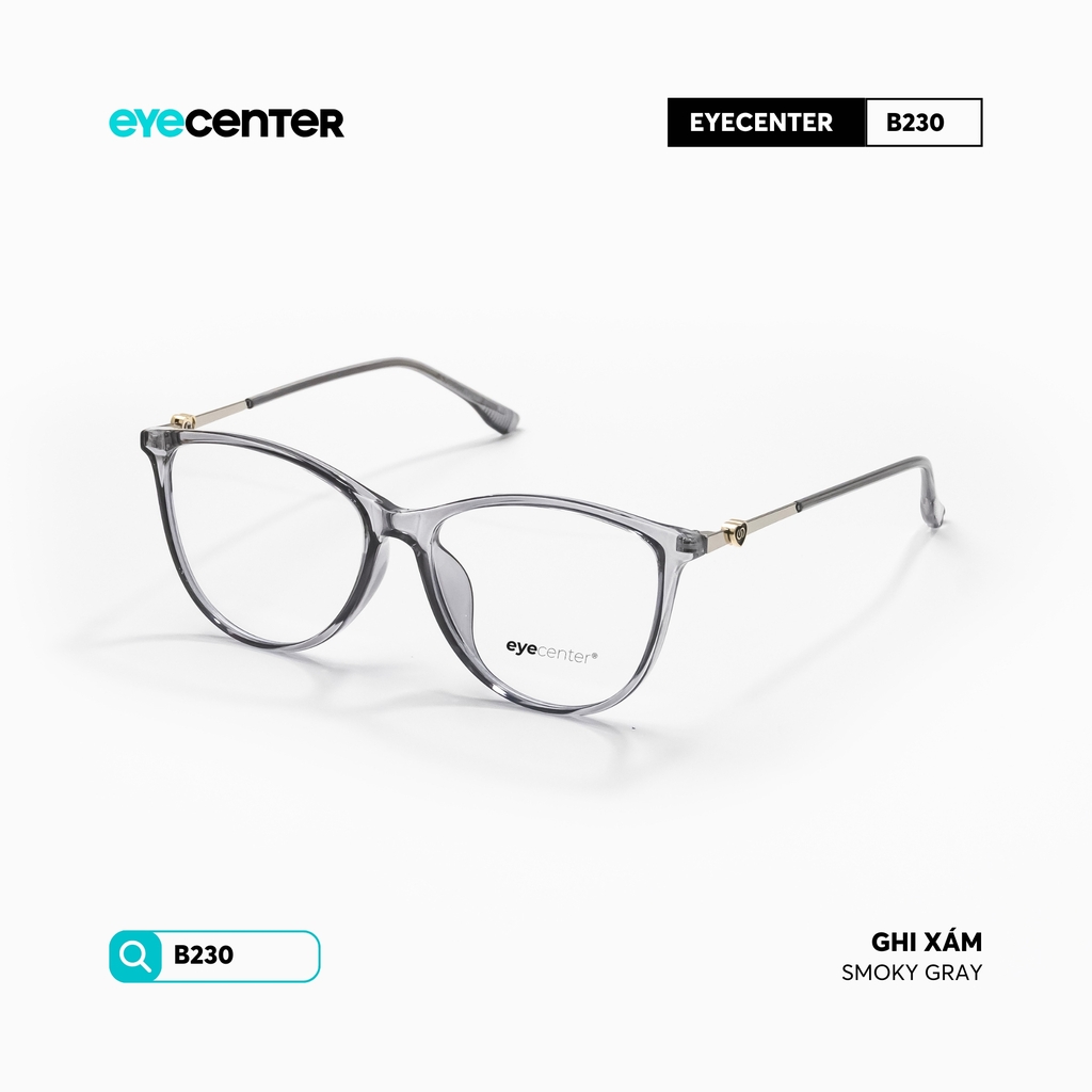 [B230] Gọng kính cận nữ mắt mèo chất  liệu nhựa phối kim loại chống gỉ by Eye Center Vietnam