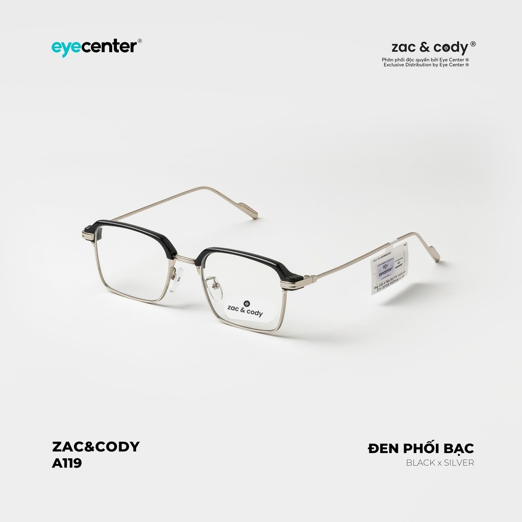 [A119] Gọng kính cận chính hãng ZAC & CODY kim loại chống gỉ 21102 by Eye Center Vietnam