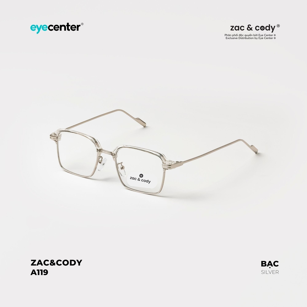 [A119] Gọng kính cận chính hãng ZAC & CODY kim loại chống gỉ 21102 by Eye Center Vietnam