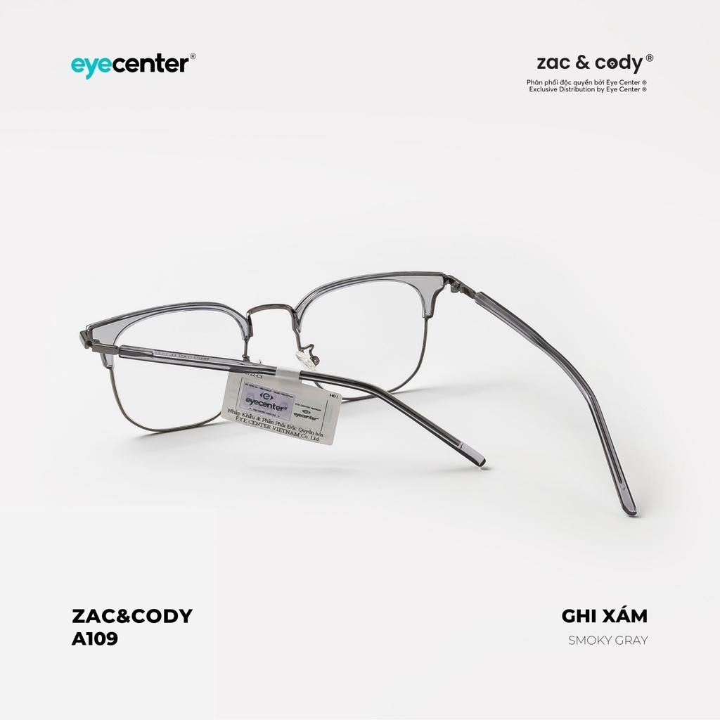 [A109]  Gọng kính cận nam nữ chính hãng ZAC & CODY 2122 by Eye Center Vietnam