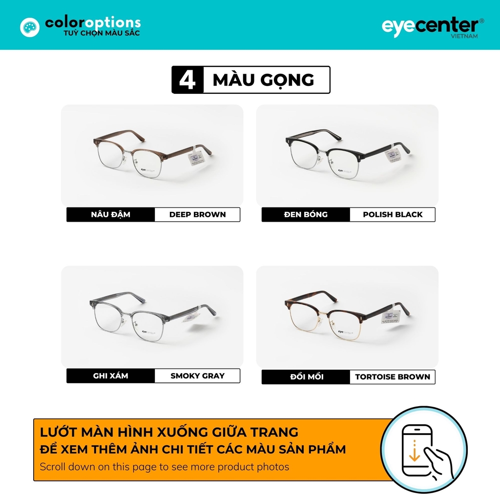 [A107]  Gọng kính cận nam nữ chính hãng ZAC & CODY 2128 by Eye Center Vietnam