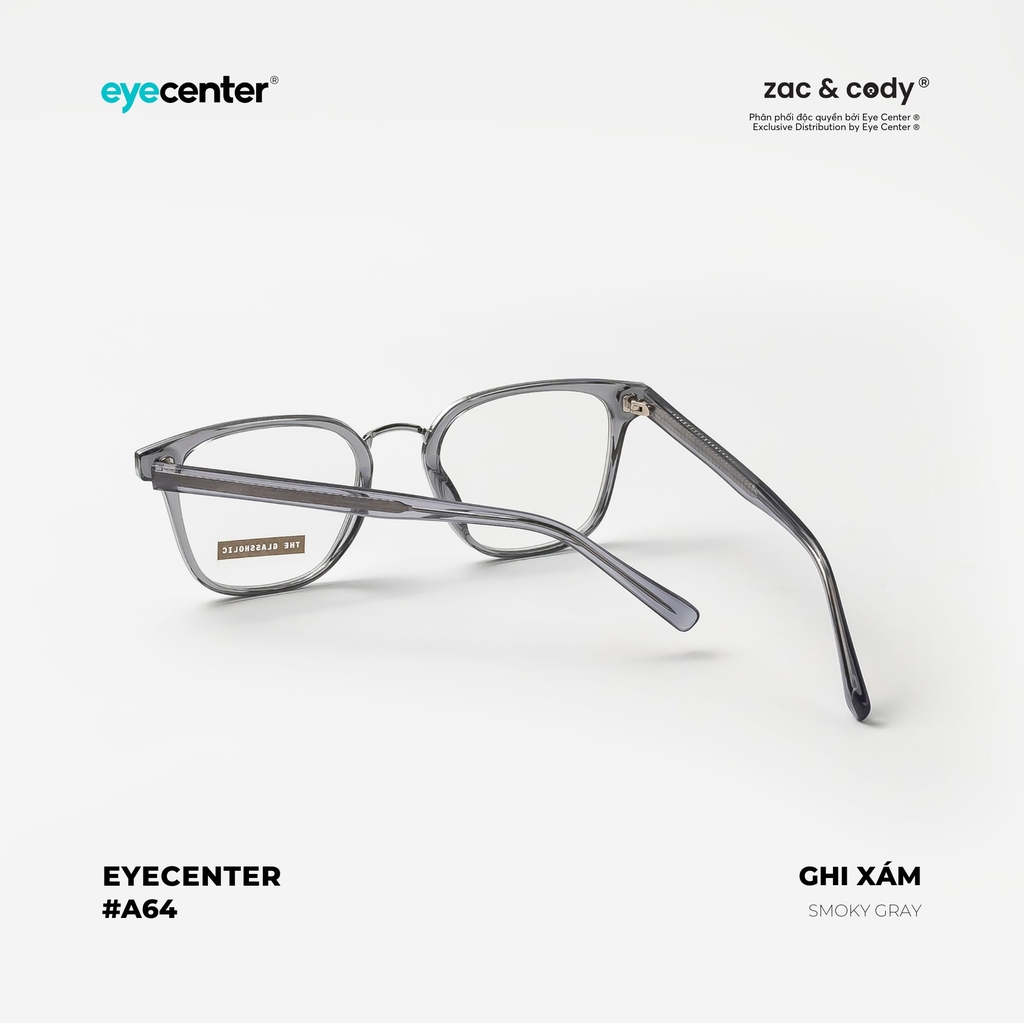 [A64] Gọng kính cận nam nữ chính hãng ZAC&CODY lõi thép chống gãy cao cấp ZC A2139 by Eye Center Vietnam