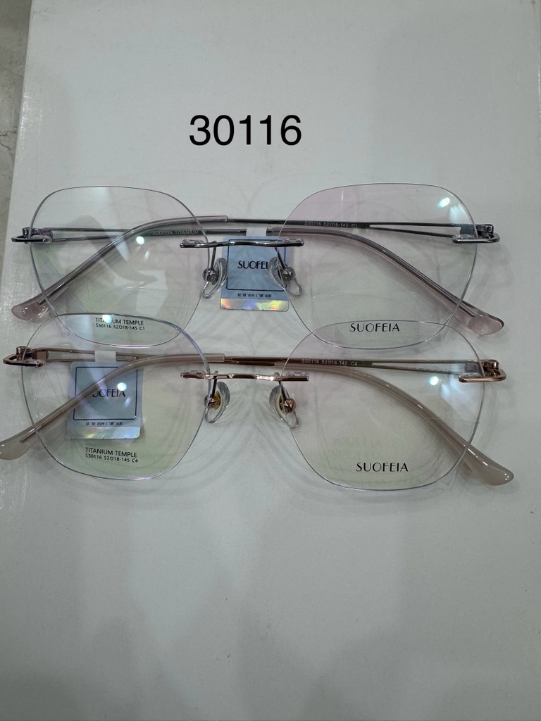 [A516] Gọng kính cận không viền nam nữ Titanium siêu nhẹ chống gỉ by Eye Center Vietnam