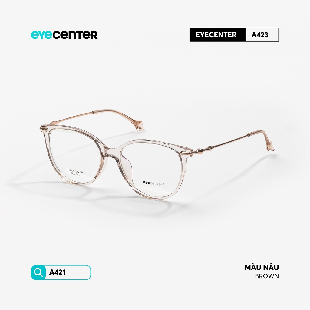 [VA423] Gọng kính cận mắt mèo nữ chất liệu nhựa phối kim loại chống gỉ by Eye Center Vietnam