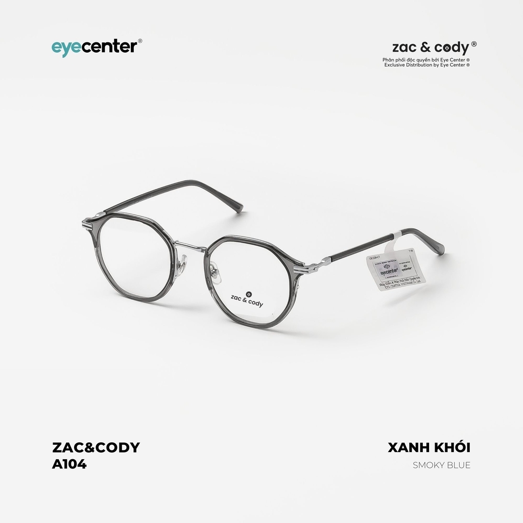 [A104]  Gọng kính cận nam nữ chính hãng ZAC & CODY M2224 by Eye Center Vietnam