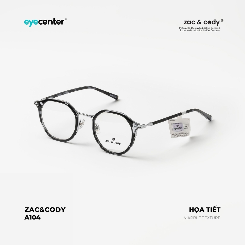 [A104]  Gọng kính cận nam nữ chính hãng ZAC & CODY M2224 by Eye Center Vietnam