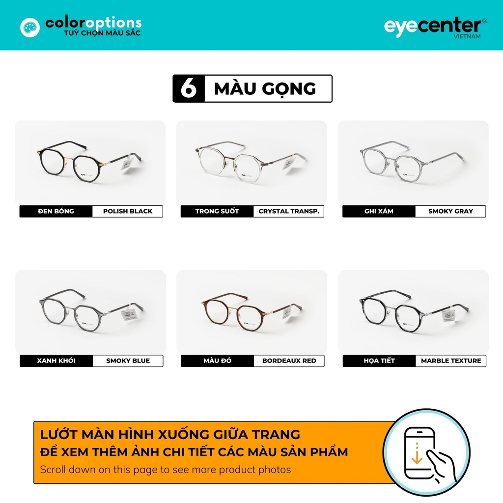 [A104]  Gọng kính cận nam nữ chính hãng ZAC & CODY M2224 by Eye Center Vietnam