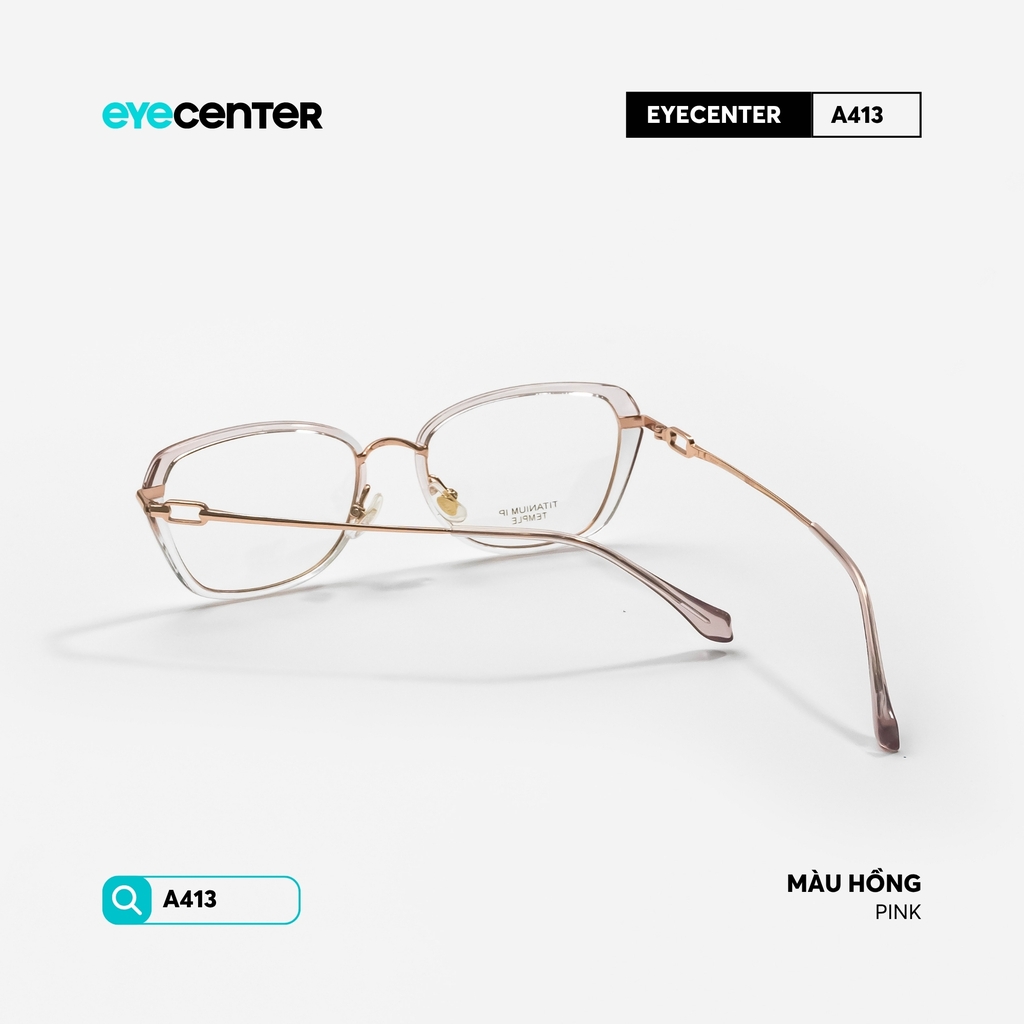 [VA413] Gọng kính cận mắt mèo nữ chất liệu nhựa phối kim loại chống gỉ by Eye Center Vietnam